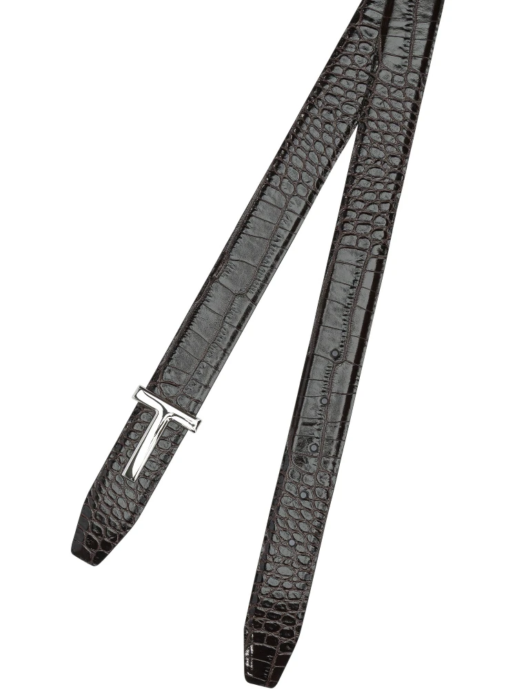 Belt with crocodile print alternative