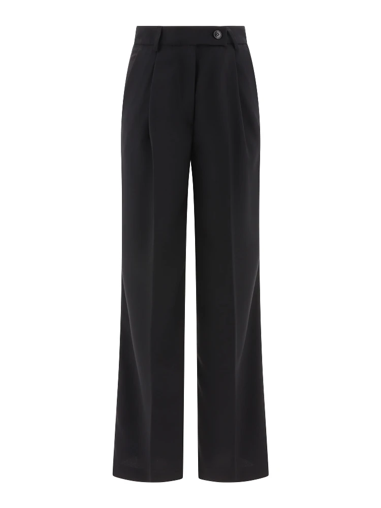 Tailored trousers with pressed crease