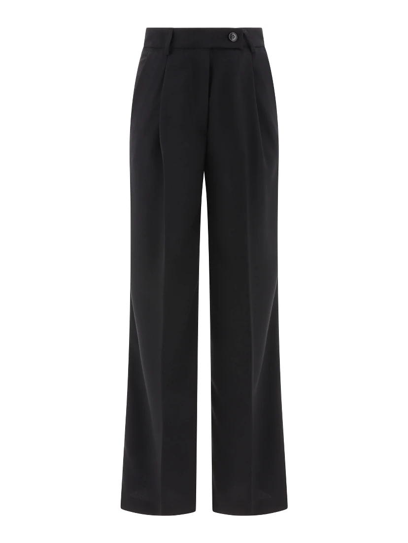 Tailored trousers with pressed crease