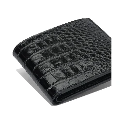Crocodile print leather wallet