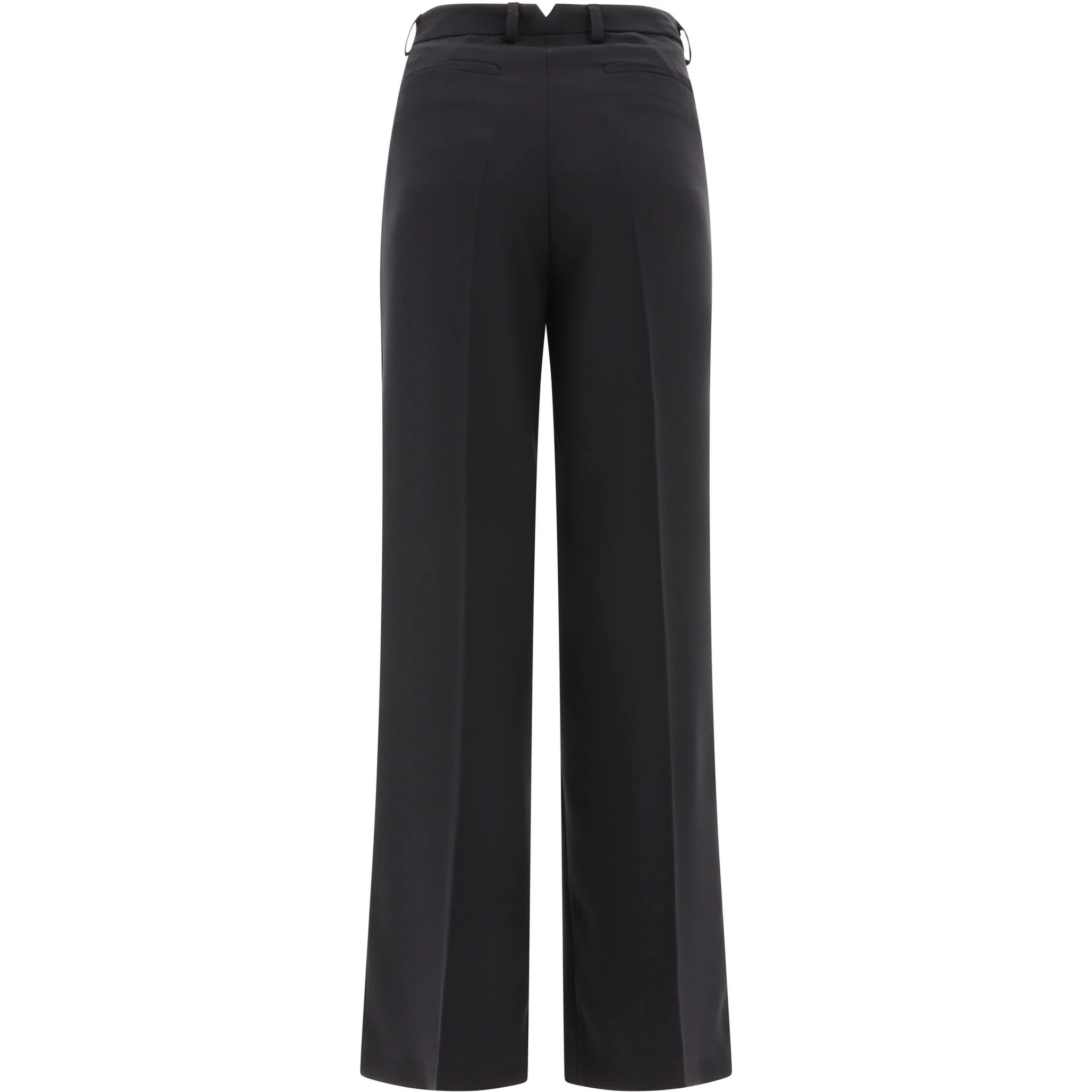 Tailored trousers with pressed crease