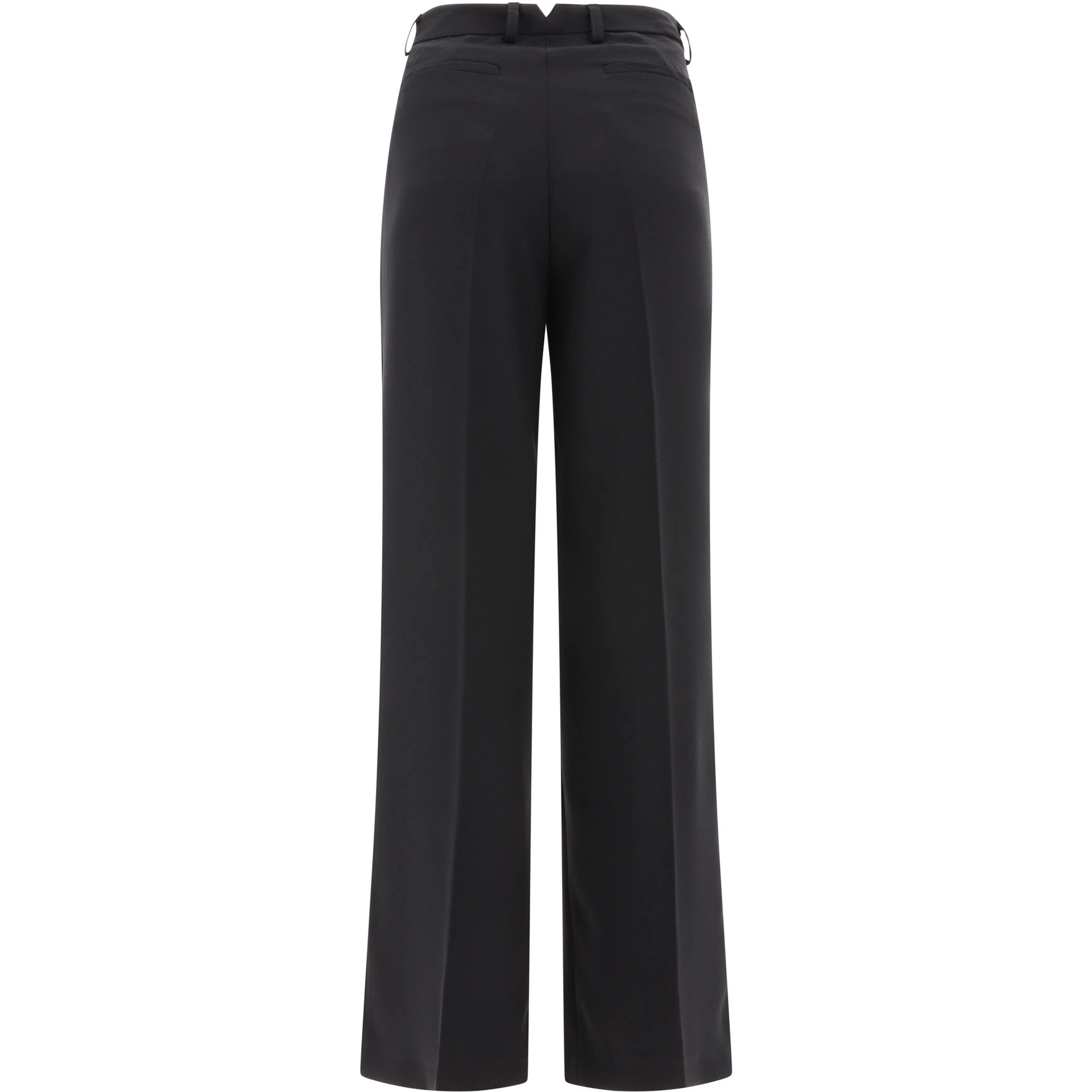 Tailored trousers with pressed crease