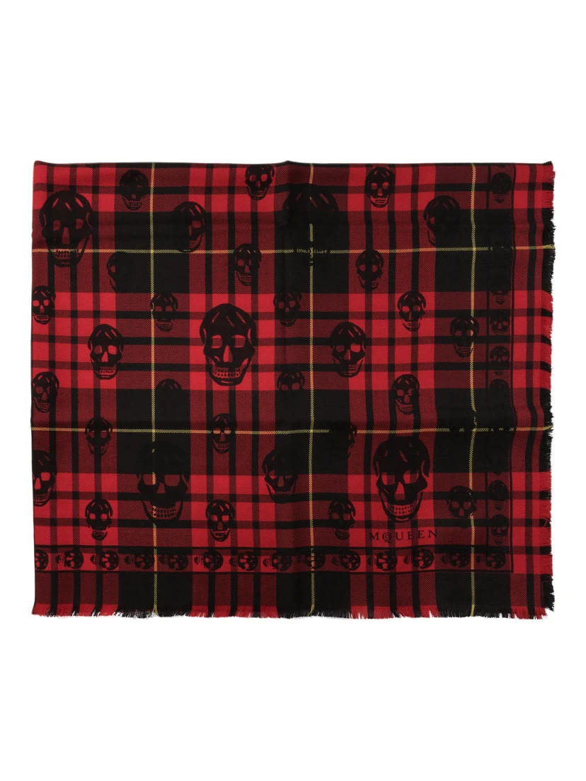 "Tartan Skull" foulard