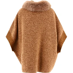 Cape with fur inserts