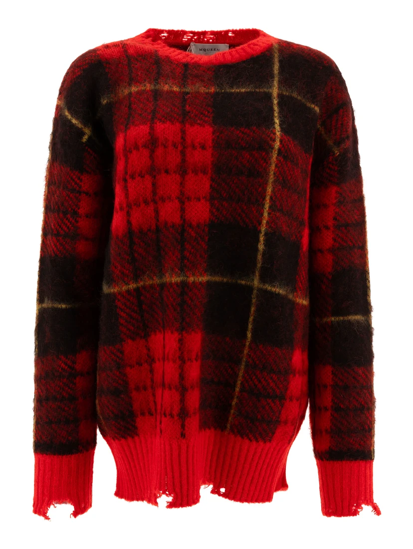 "Tartan Distressed" sweater