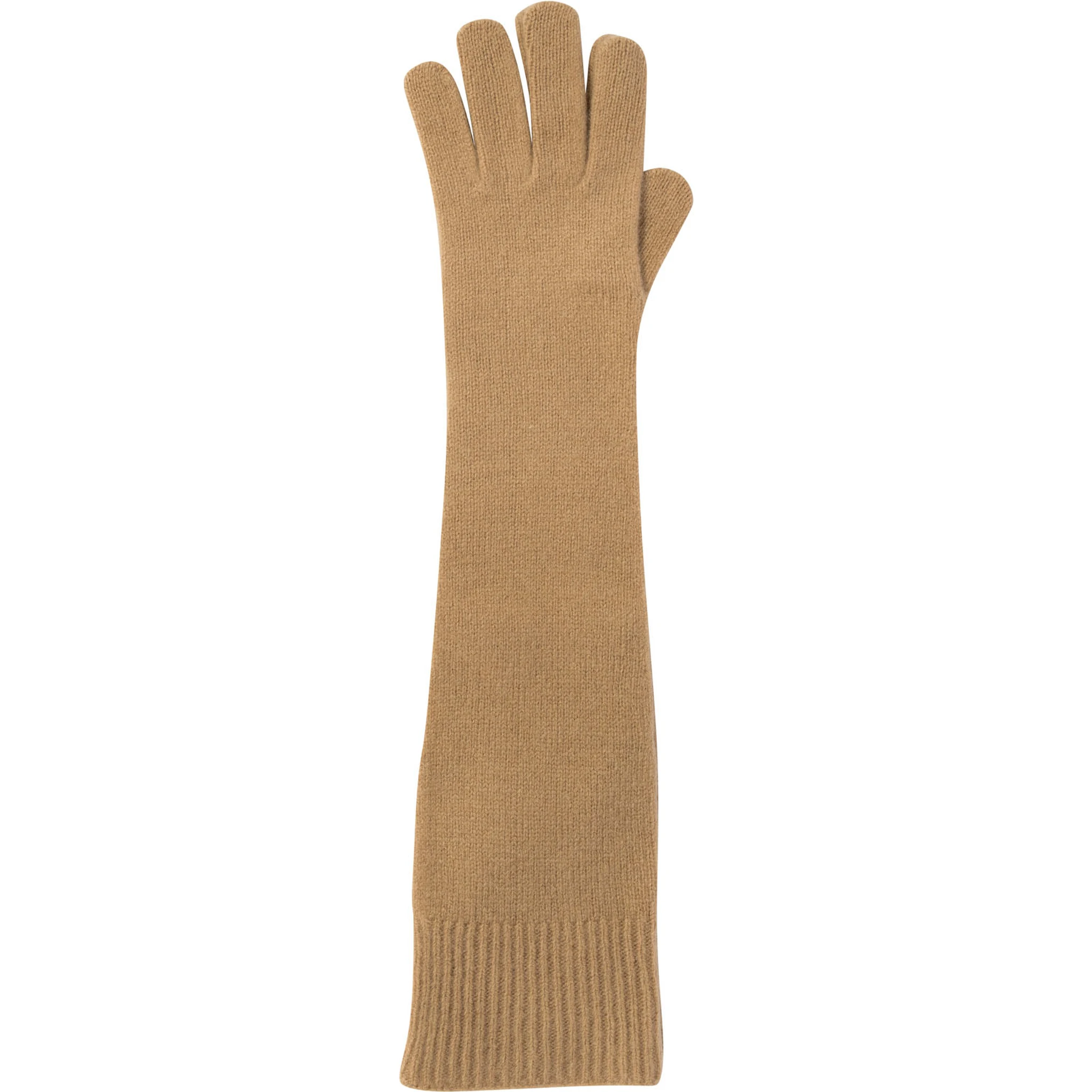 Long knit gloves