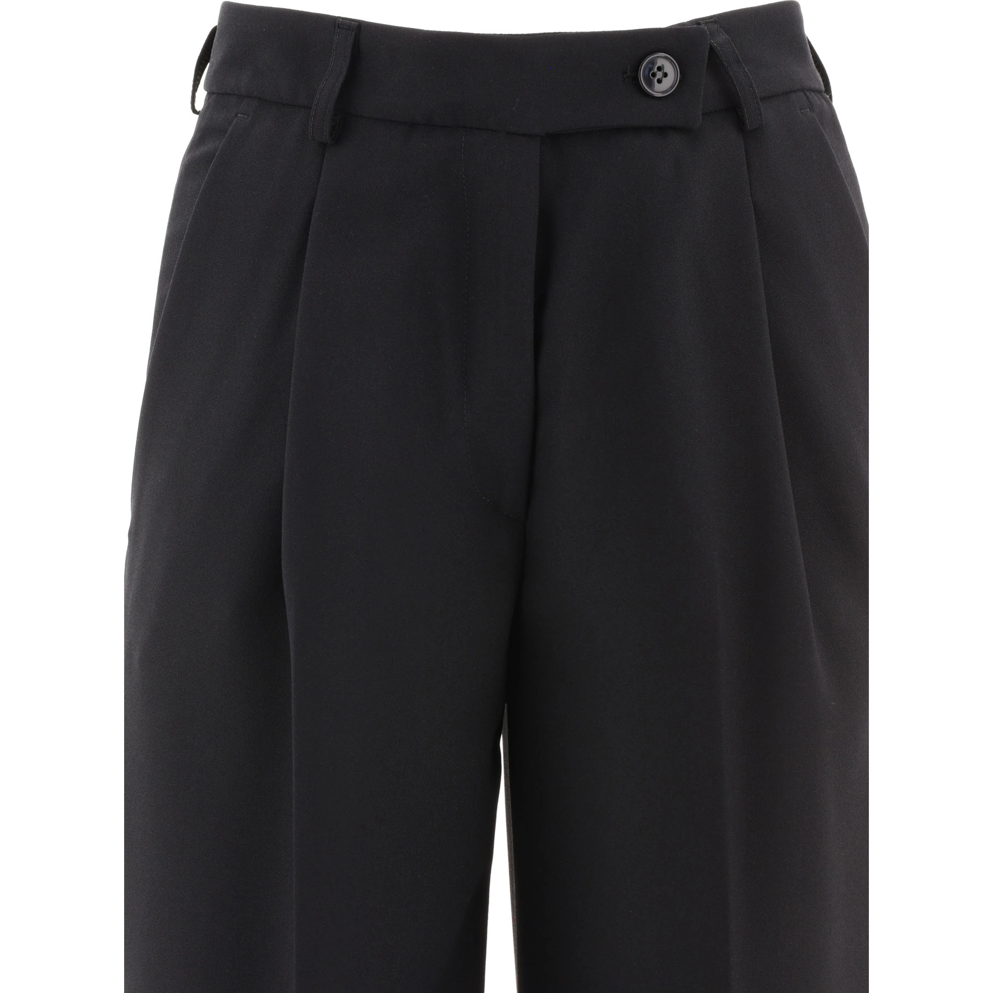 Tailored trousers with pressed crease