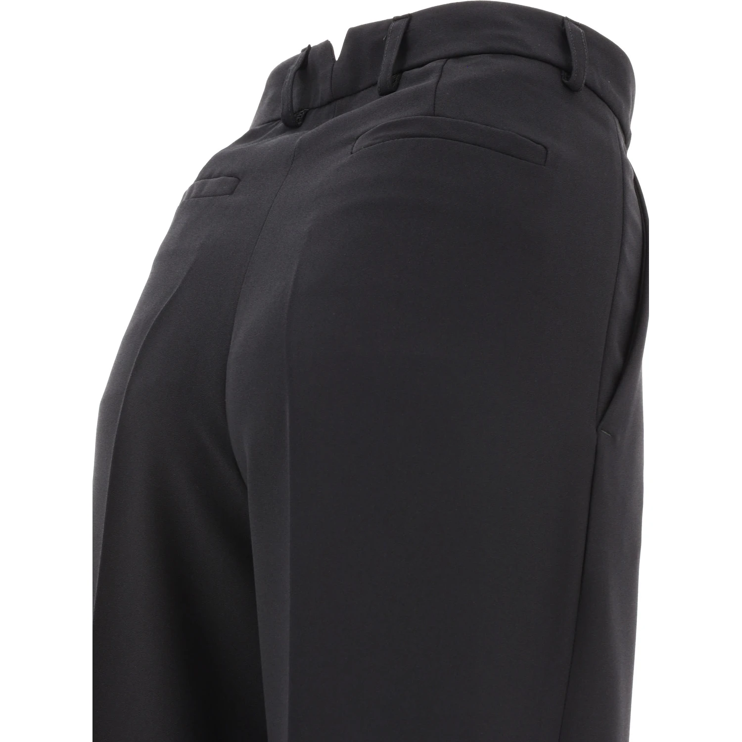 Tailored trousers with pressed crease