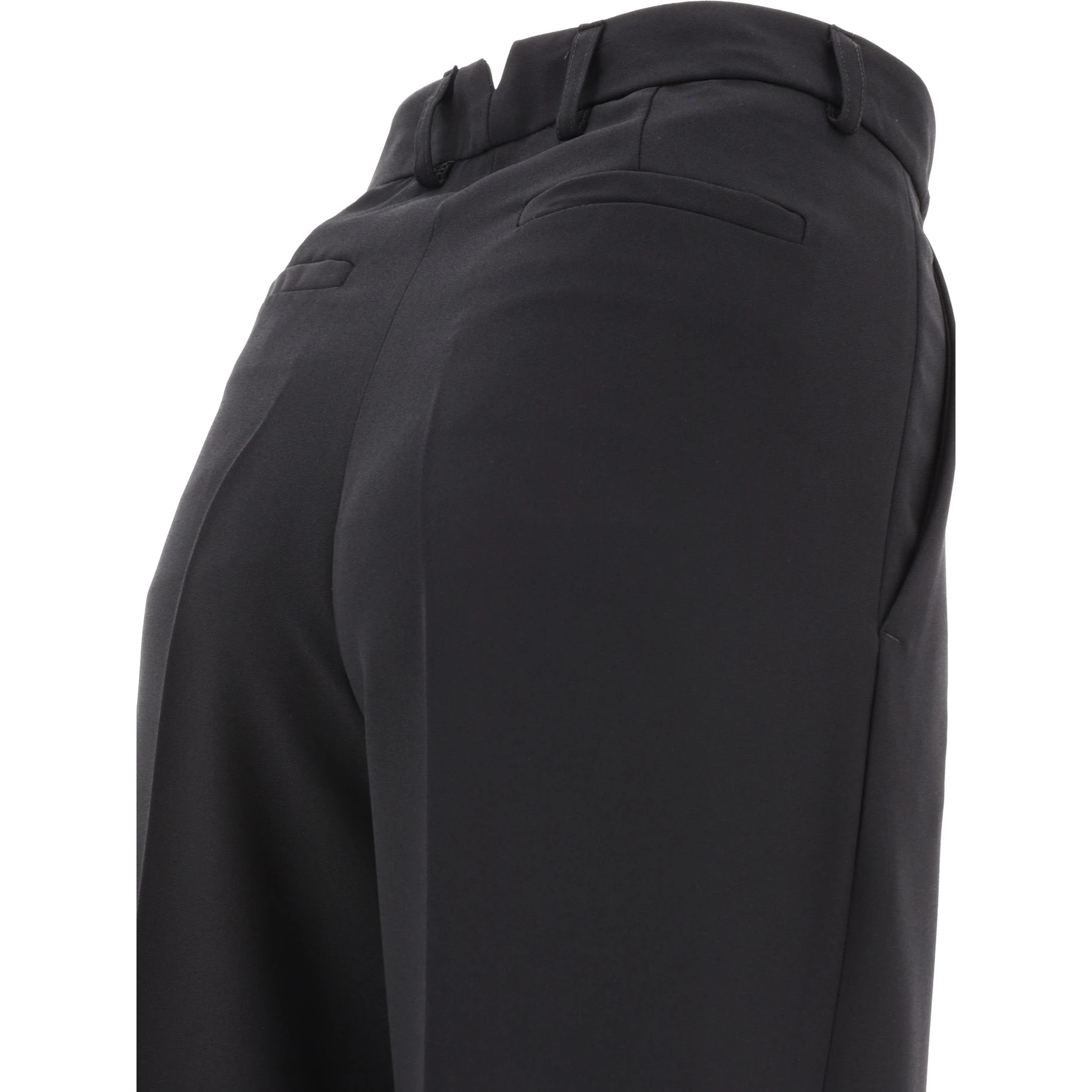 Tailored trousers with pressed crease