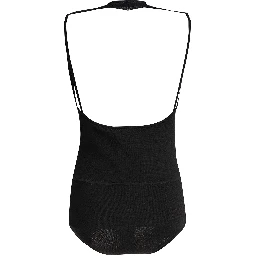 Sleeveless draped bodysuit