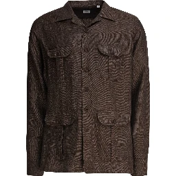 Linen overshirt jacket