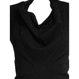 Sleeveless draped bodysuit