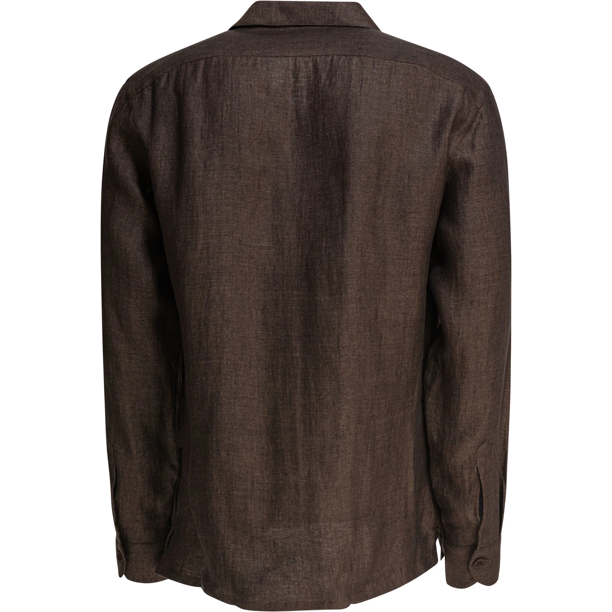 Linen overshirt jacket