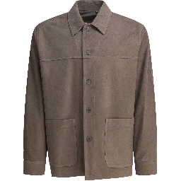 Suede leather jacket