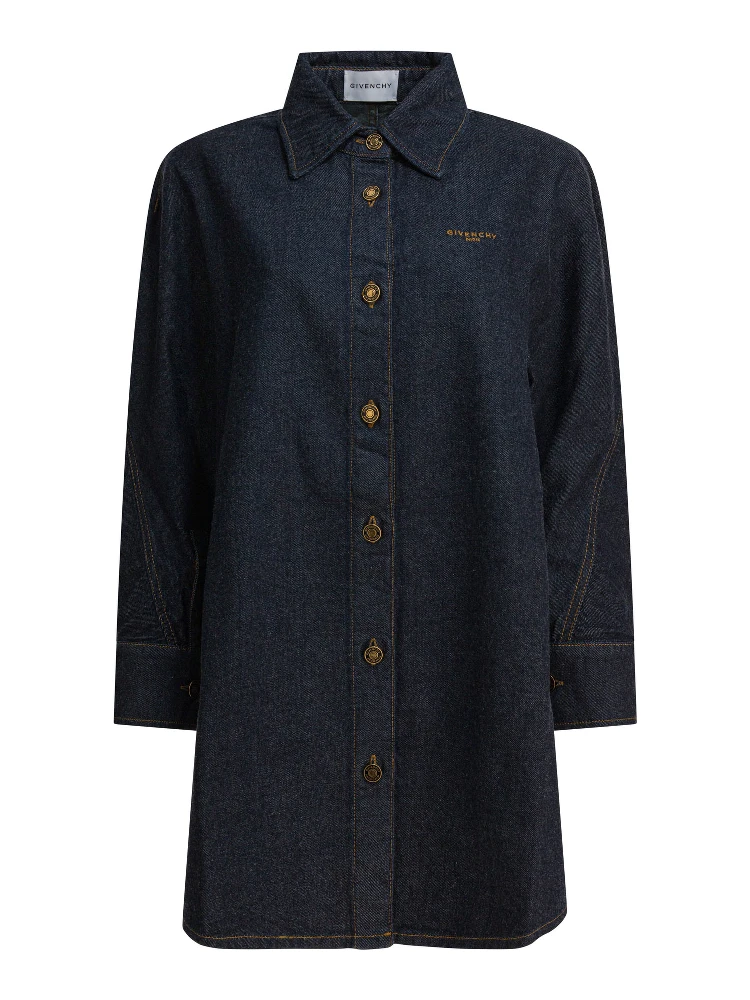 Denim shirt with embroidery GIVENCHY