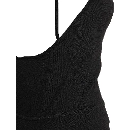 Sleeveless draped bodysuit