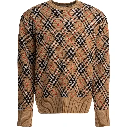 Wool blend crew neck sweater