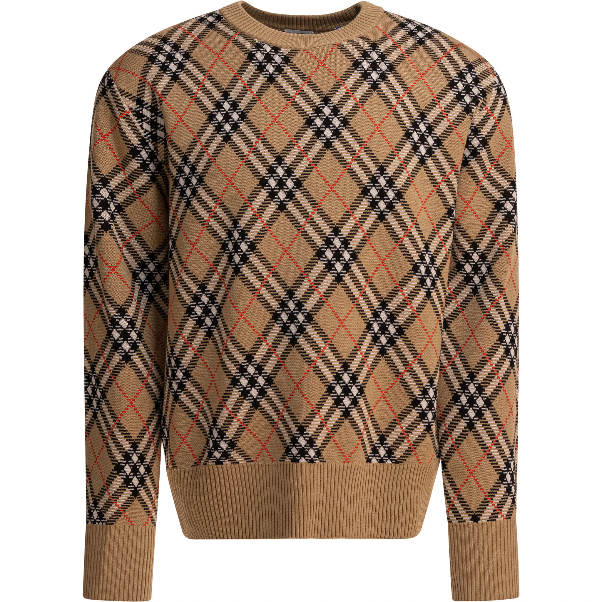 Wool blend crew neck sweater