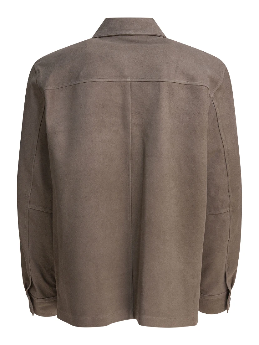 Suede leather jacket