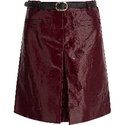 Leather miniskirt