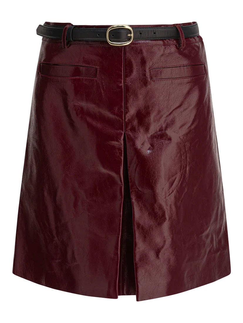 Leather miniskirt