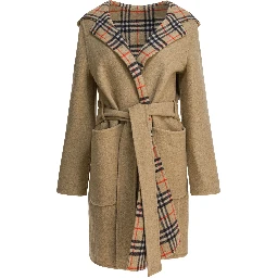 Reversible wool coat