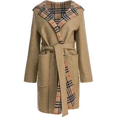 Reversible wool coat