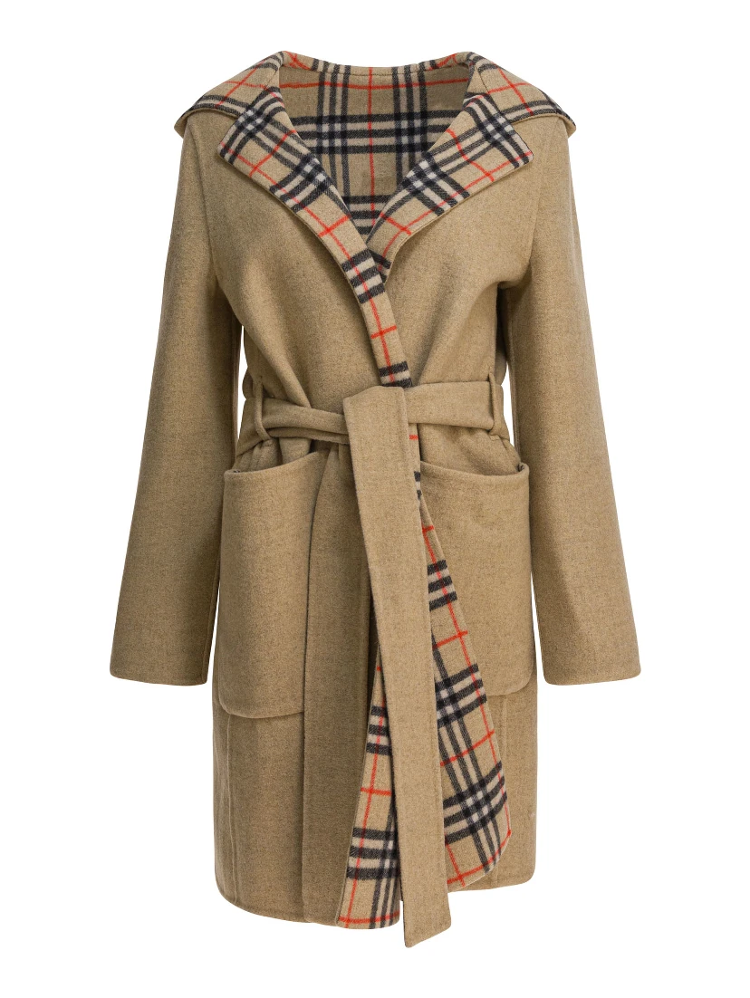 Reversible wool coat