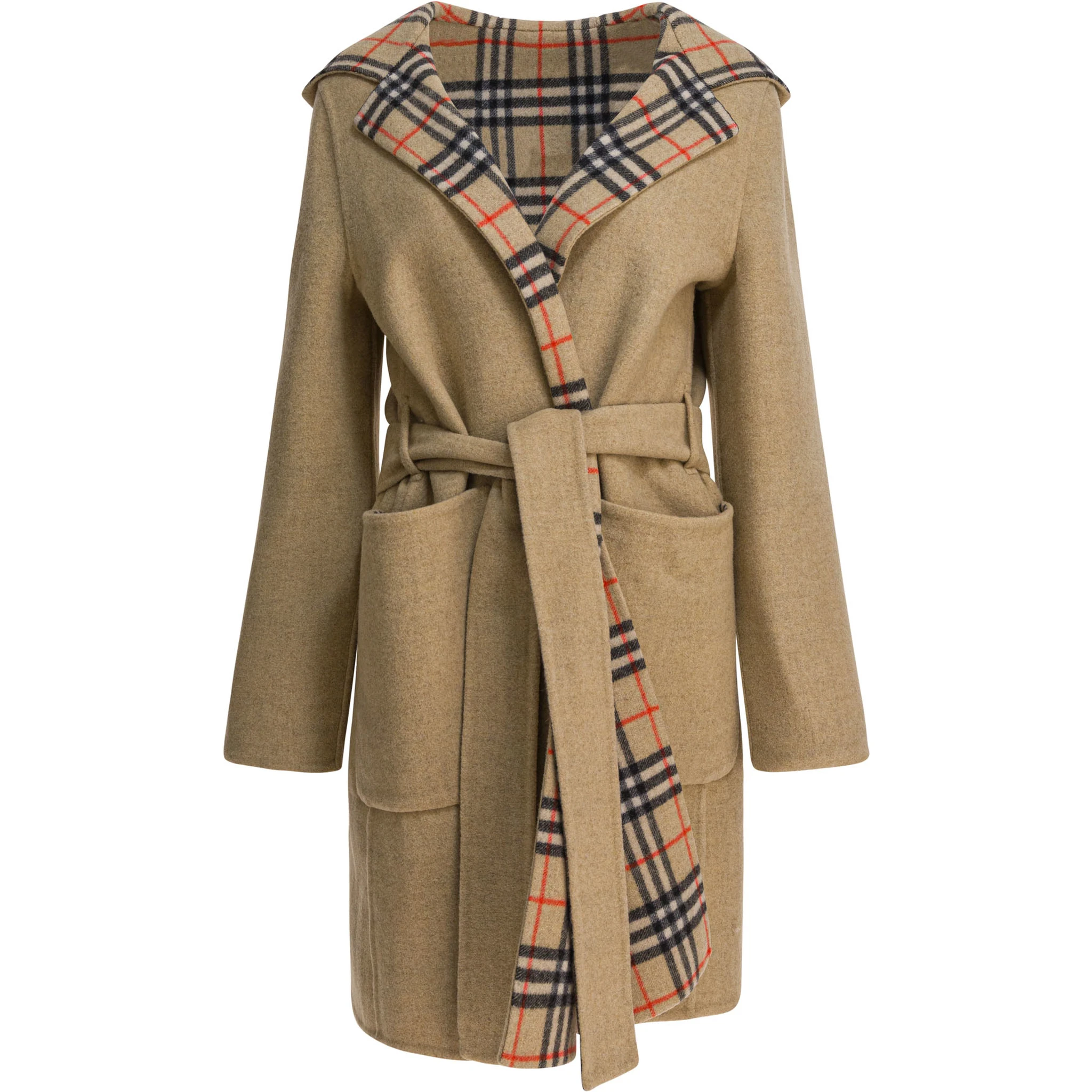 Reversible wool coat