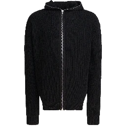 Wool zipper cardigan