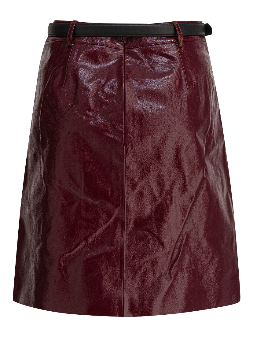 Leather miniskirt