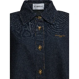 Denim shirt with embroidery GIVENCHY