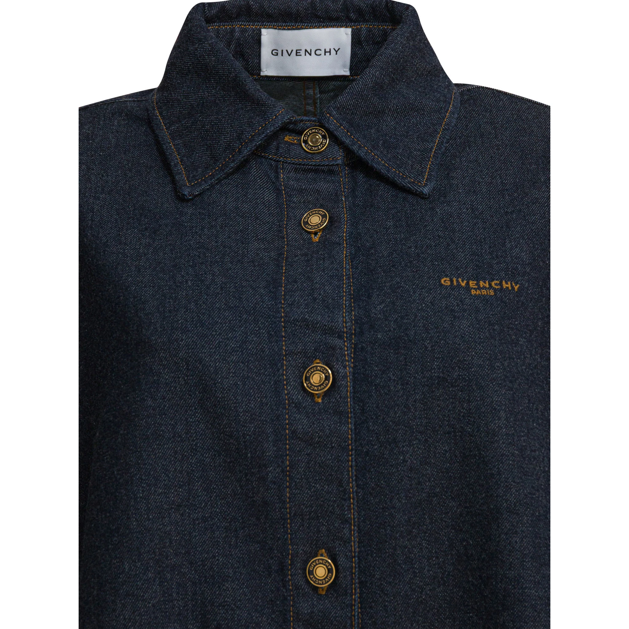 Denim shirt with embroidery GIVENCHY