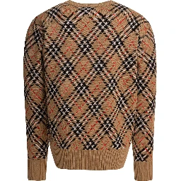 Wool blend crew neck sweater