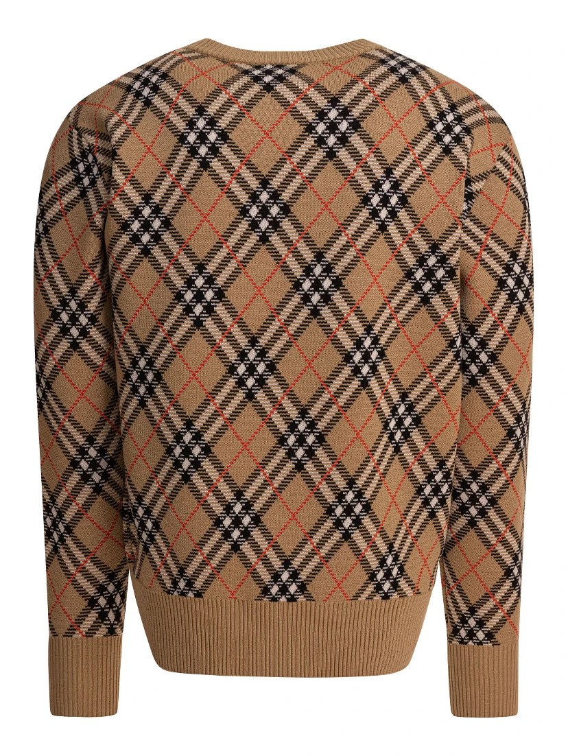 Wool blend crew neck sweater