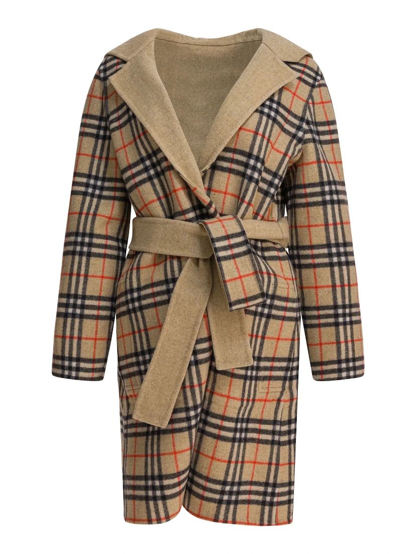 Reversible wool coat