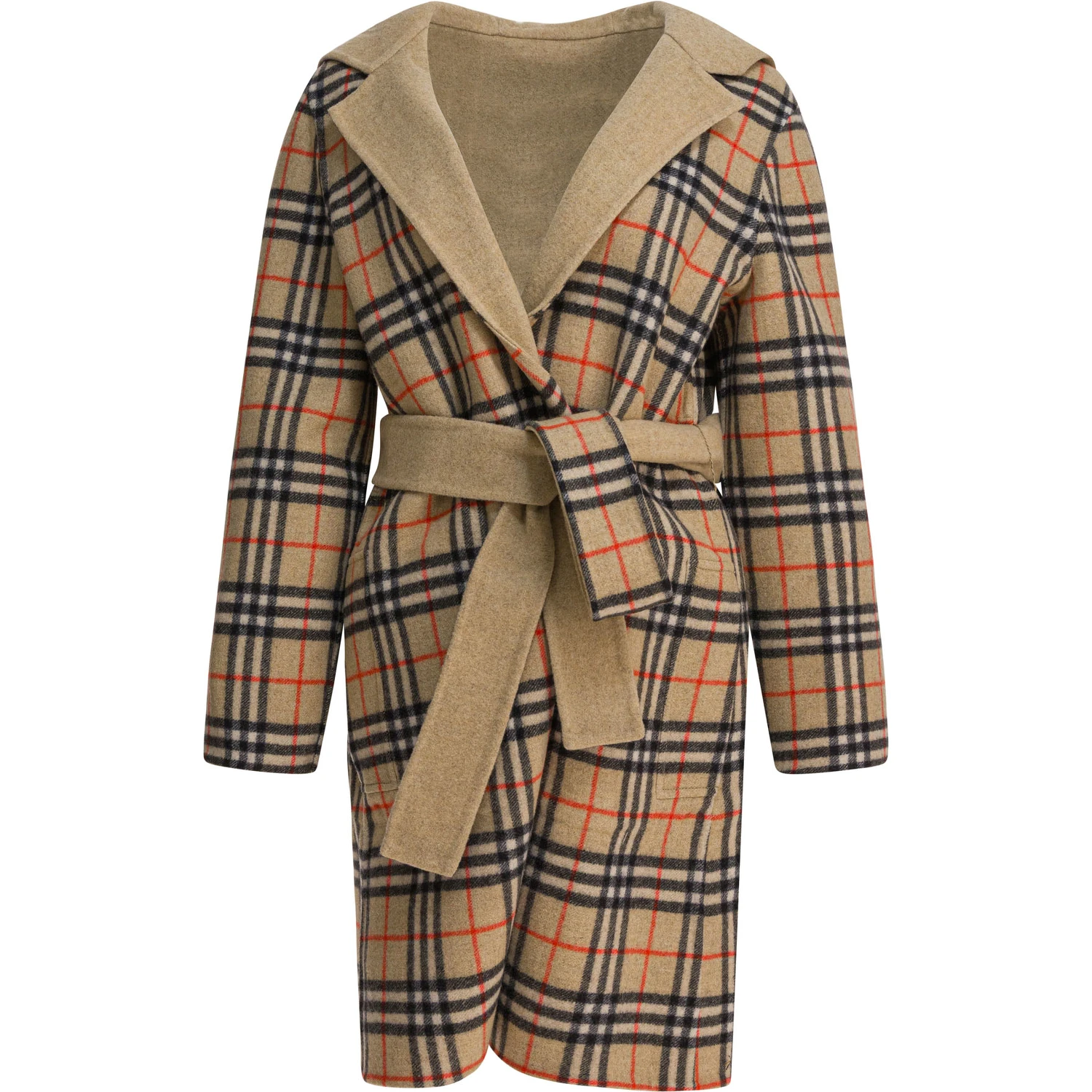 Reversible wool coat