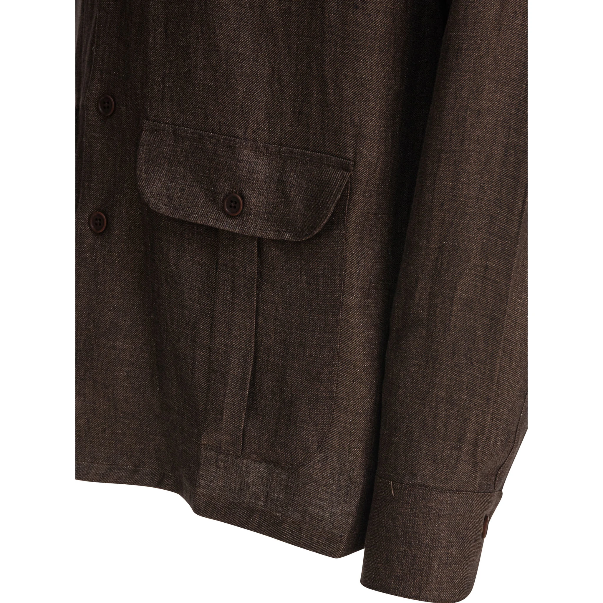 Linen overshirt jacket