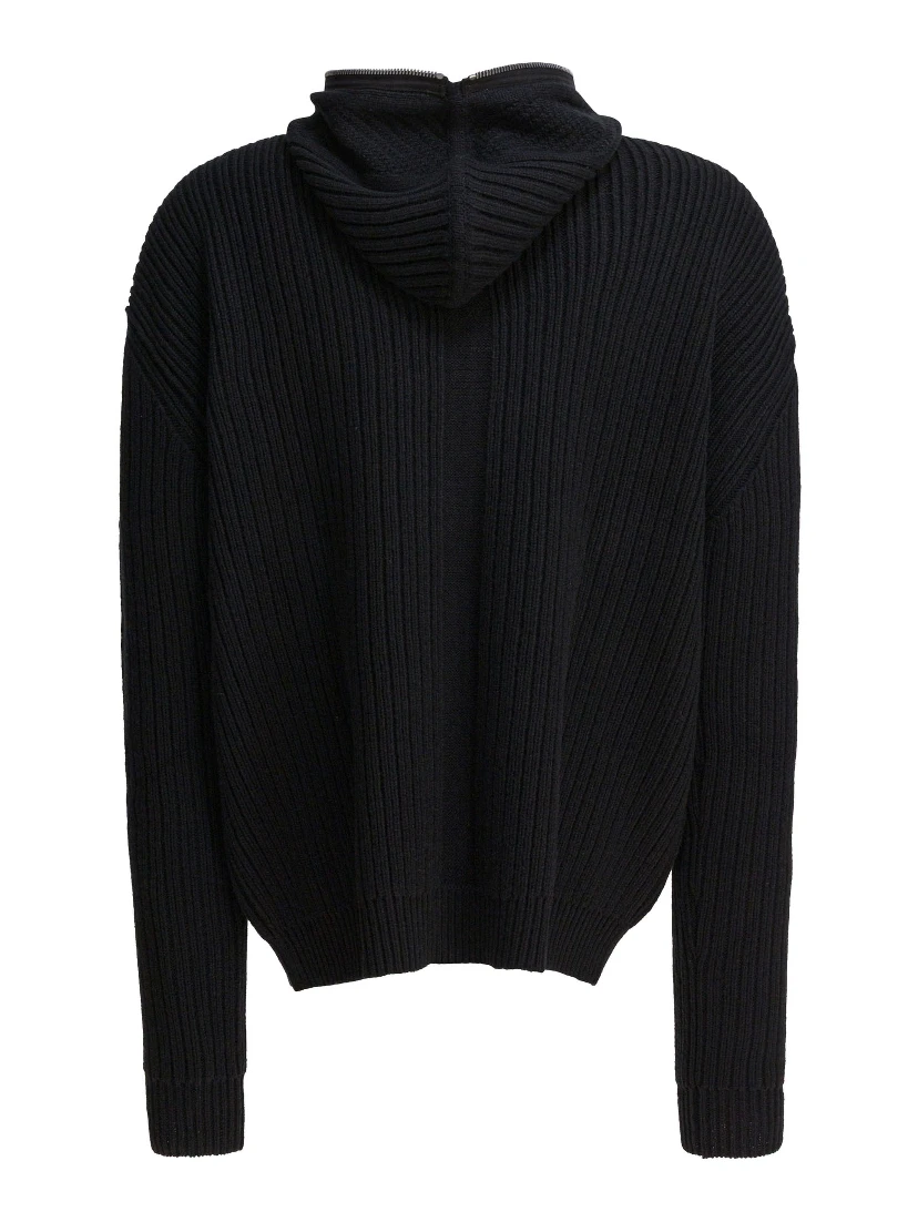 Wool zipper cardigan