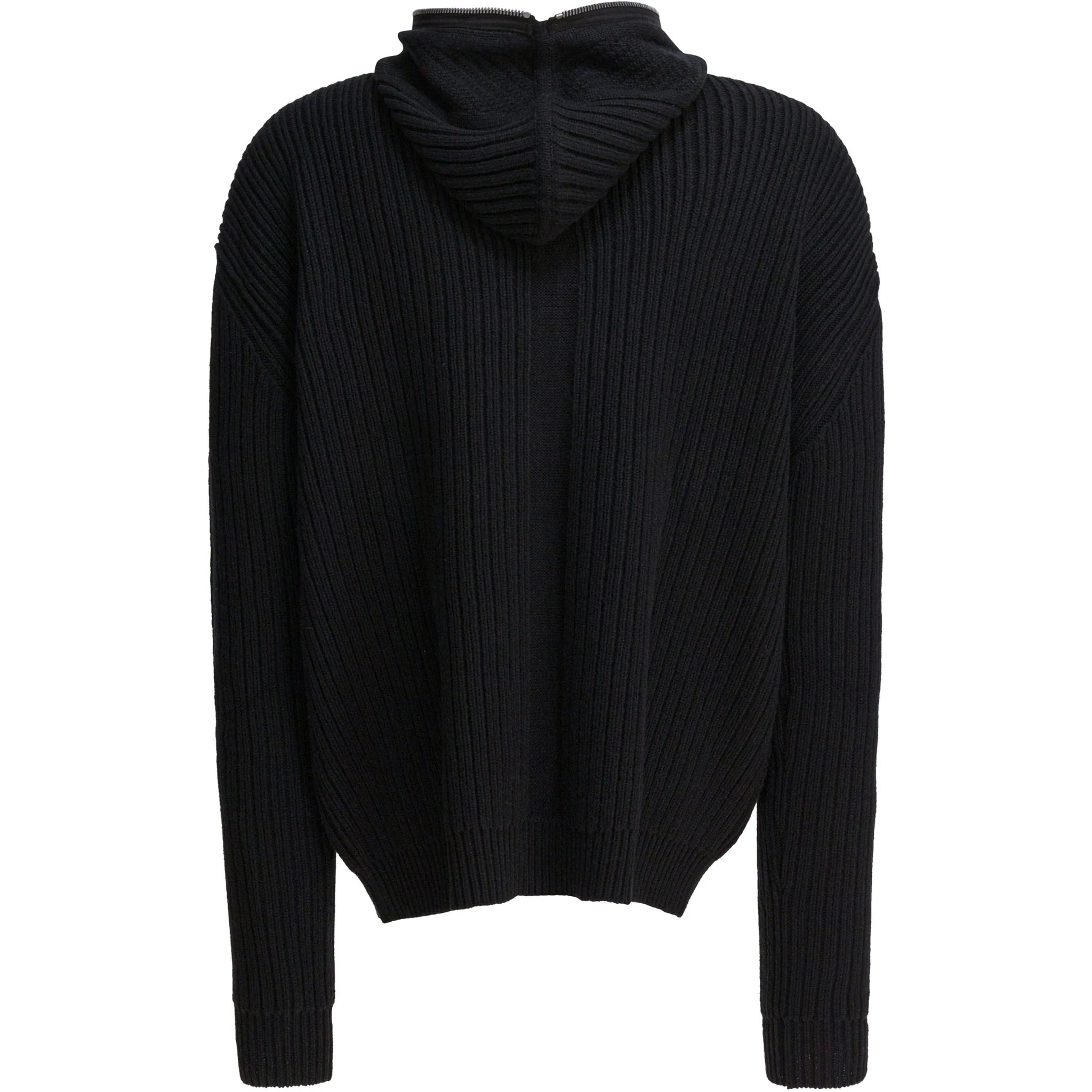 Wool zipper cardigan