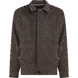 Houndstooth overshirt jacket