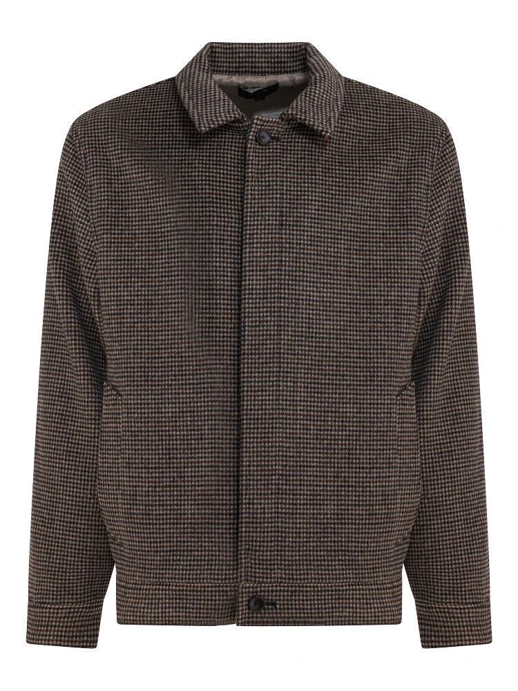 Houndstooth overshirt jacket