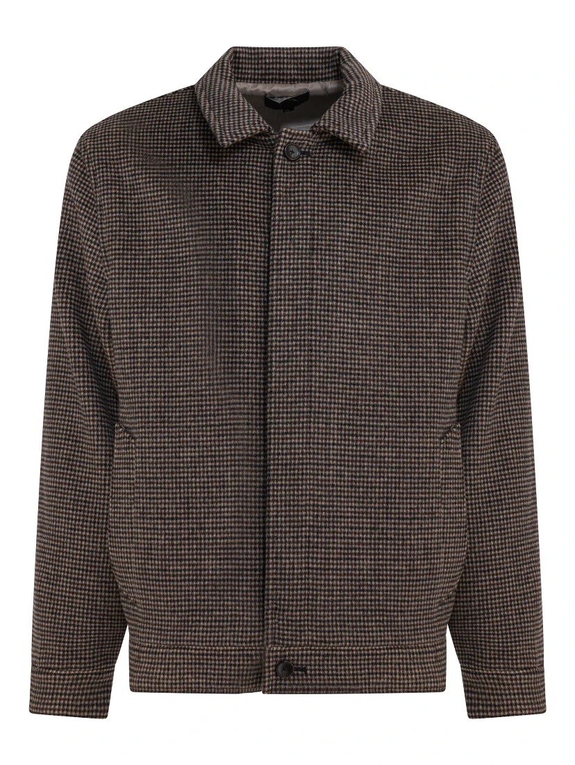 Houndstooth overshirt jacket