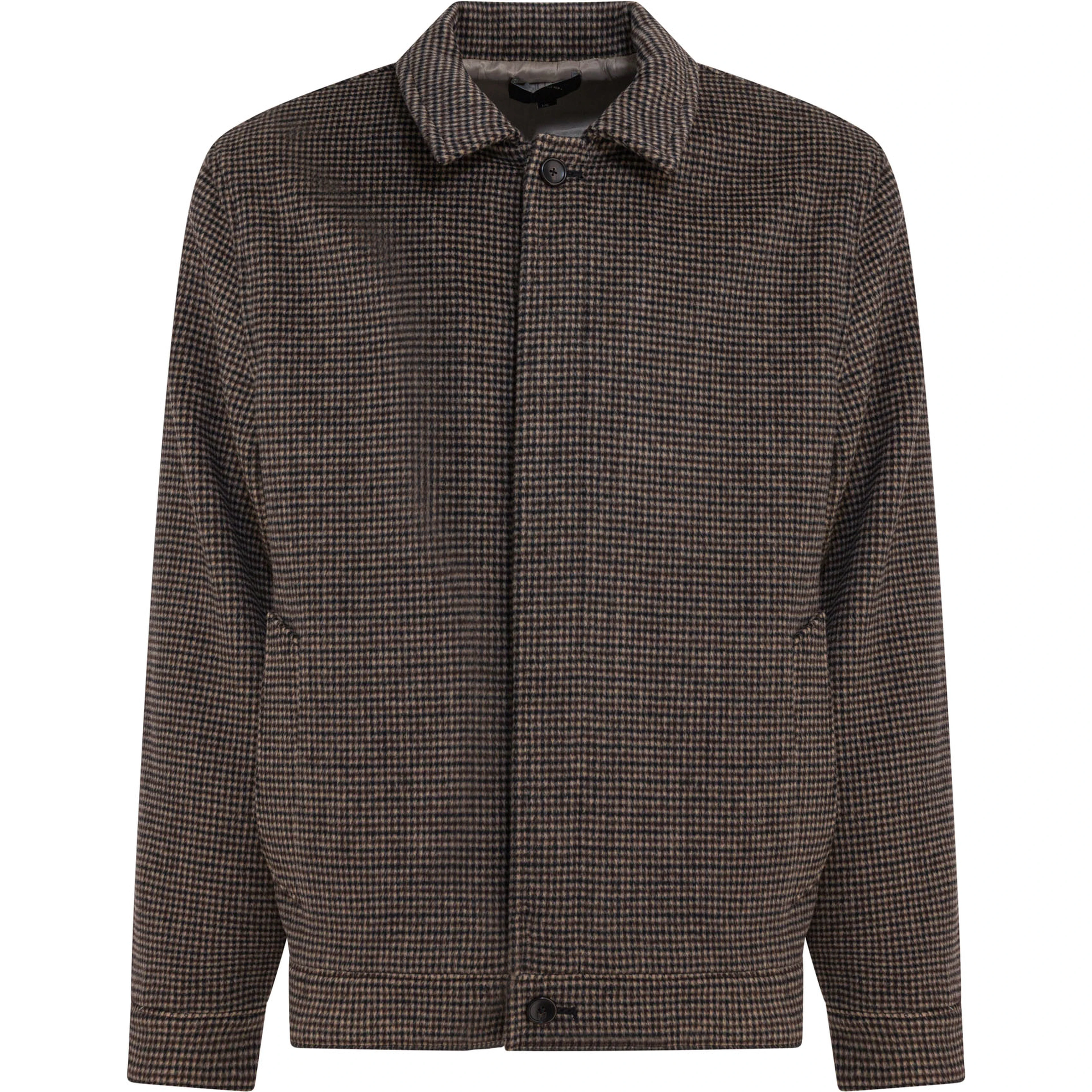 Houndstooth overshirt jacket
