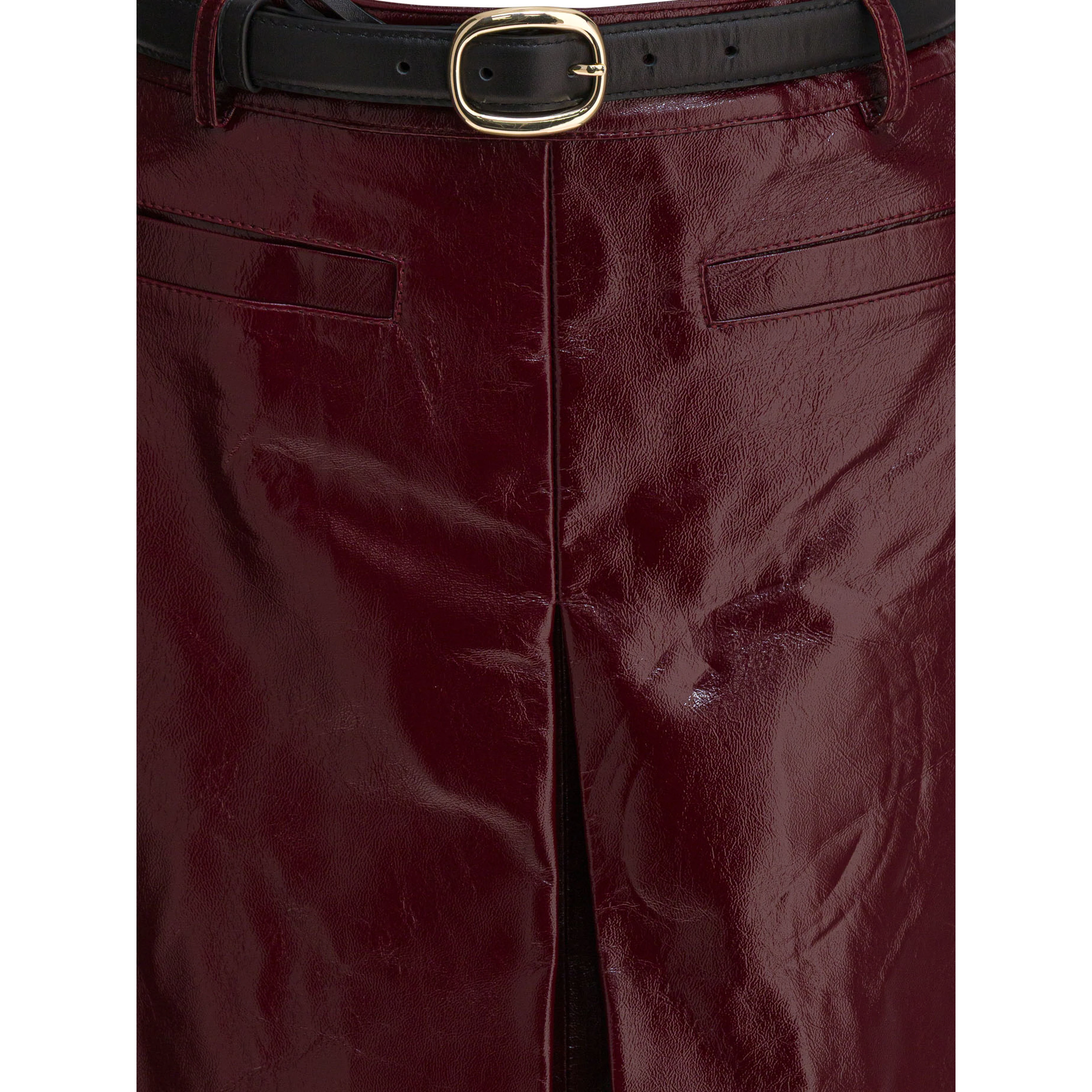Leather miniskirt