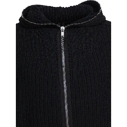 Wool zipper cardigan