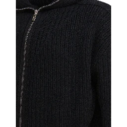 Wool zipper cardigan