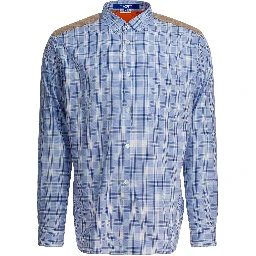 Check shirt with quilted inserts