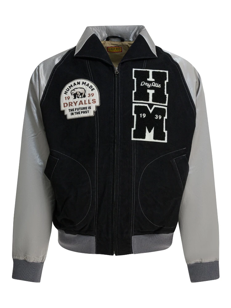 Satin "Varsity" Bomber Jacket