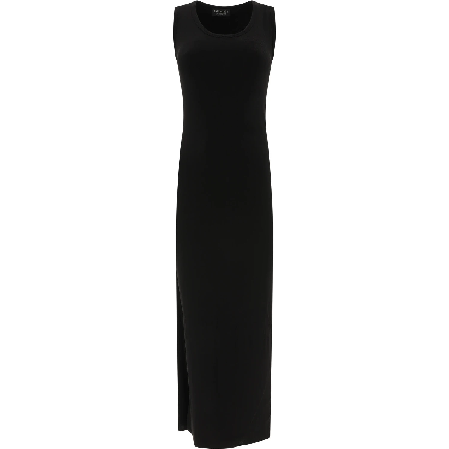 Ribbed jersey sleeveless dress